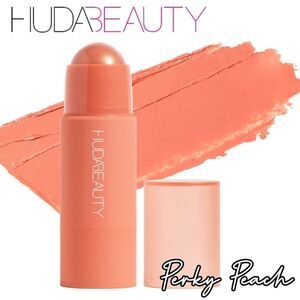 HUDA Cream Blush Stick in Perky Peach